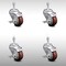 Service Caster 3 Inch SS Maroon Polyurethane Swivel 3/8 Inch Threaded Stem Caster Set Brake SCC SCC-SSTS20S314-PPUB-MRN-TLB-381615-4 - alternate 3